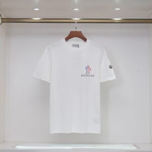Moncler Printed Casual Style White Short-sleeve T-shirt