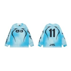 Hellstar No.11 Street Style Tie-dye Blue Long Sleeve