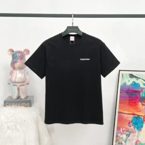 Supreme Small Logo Series Street Style Black T-Shirt