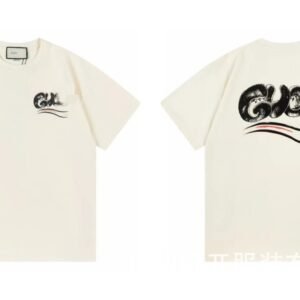 Balenciaga Graffiti Street Style Off-White Short-Sleeve T-Shirt