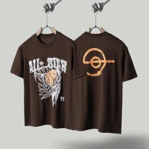 Travis Scott All-Star Street-style Basketball Brown T-Shirt