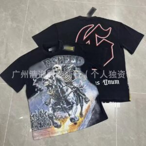 GOD Skeleton Knight Street Style Black T-Shirt