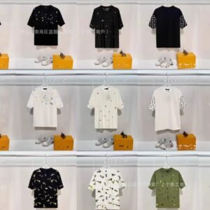 Louis Vuitton Monogram Light Luxury Trendy Style Multi-color Short-sleeve T-shirt