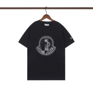 Moncler Classic Logo Casual Black Short-sleeve T-shirt