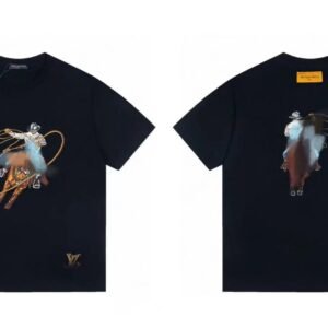 Louis Vuitton Western Cowboy Vintage Style Black T-Shirt