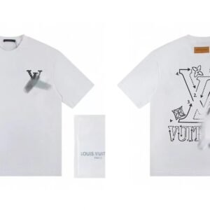 Louis Vuitton LV Printed Trendy Style White T-Shirt