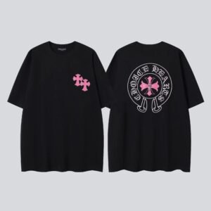 Chrome Hearts Cross Embroidered Street-style Black T-Shirt