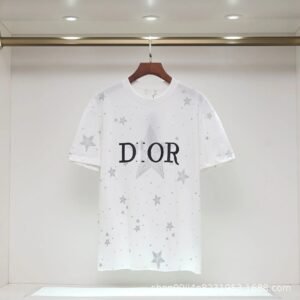 Dior Star Print Cool & Trendy Style White T-Shirt