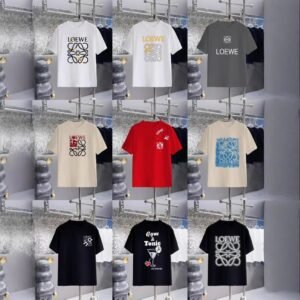 LOEWE Classic Print Minimalist Casual Multi-color Short-sleeve T-shirt