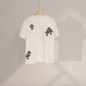Chrome Hearts Cross Patch Street Style White T-Shirt