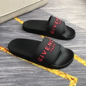 Givenchy Letter Print Trendy Style Black Slides