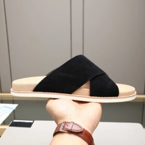 Brunello Cucinelli Casual-style Black Slide Sandals