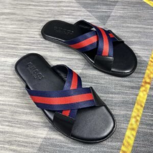 Gucci Classic Webbing Casual Color-block Slide Sandals