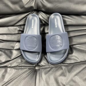 Burberry Embossed Knight Pattern Minimalist Dusty Blue Slides