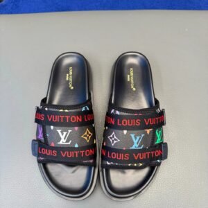 Louis Vuitton Classic Monogram Trendy Colorful Slide Sandals