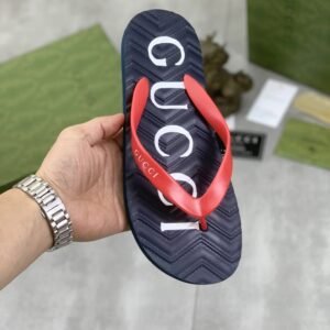 Gucci Letter Print Casual Color-block Flip-flops