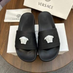 Versace Medusa Luxury Style Black Slides