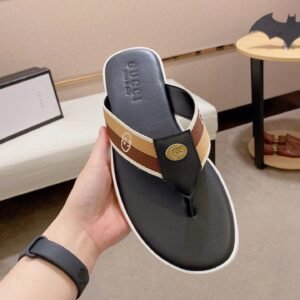 Gucci Double G Striped Vintage Color-block Flip-Flops