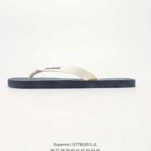 Supreme Casual Street Style Black and White Flip-Flops