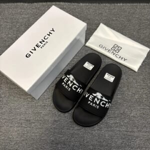 Givenchy x Disney Street Style Black Slide Sandals