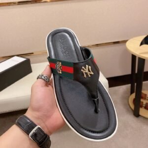 Gucci Co-branded Trendy Casual Black Flip-flops