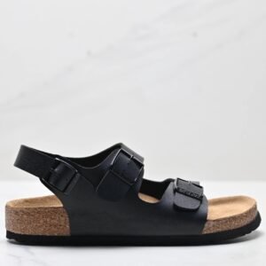 BIRKENSTOCK Casual Style Black Double-Buckle Sandals