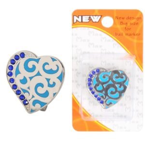 Blue Rhinestone Golf Ball Marker Clip