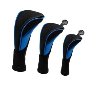 Black and Blue Golf Club Headcover Set