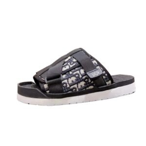 Dior Vintage Monogram Black and White Slide Sandals