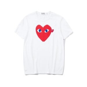 Comme des Garcons PLAY 2023-03 Red Style 2303 Heart Logo T-Shirt Smart Casual
