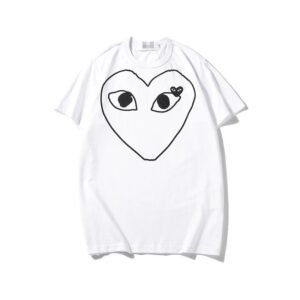 Comme des Garcons PLAY 2023-13 Black Style 2313 Heart Logo T-Shirt Bold Graphic