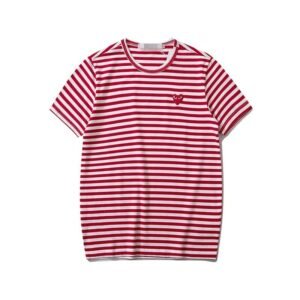 Comme des Garcons PLAY 2021-94 Red Style 2194 Heart Logo T-Shirt Relaxed Styling