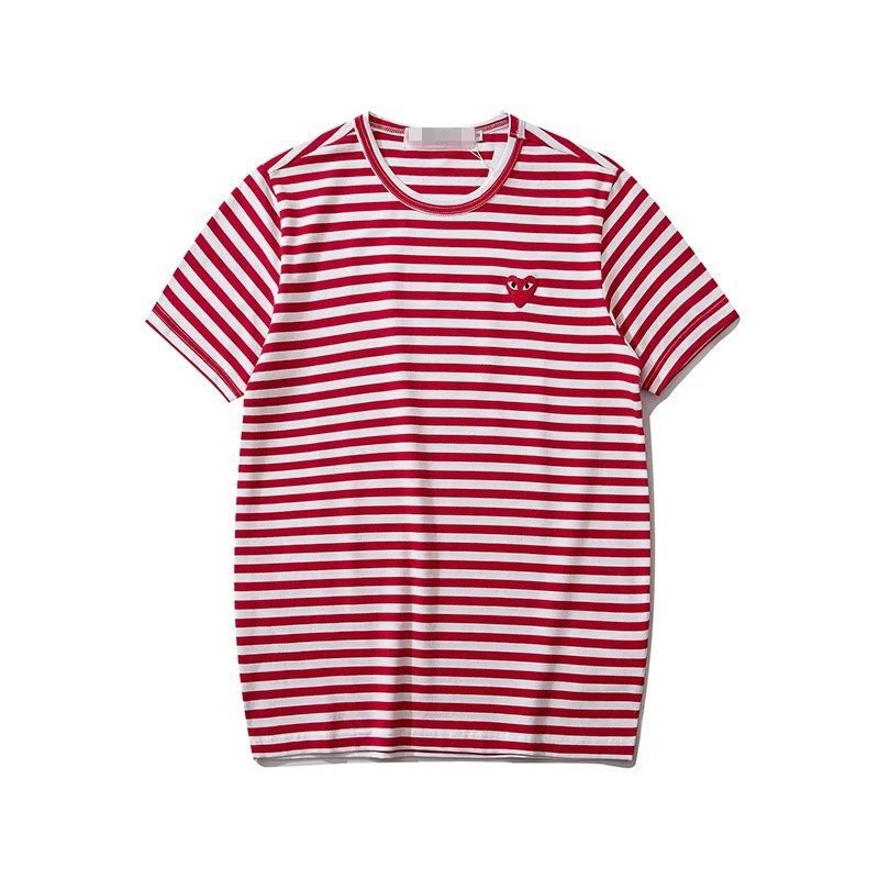 Comme des Garcons PLAY 2021-94 Red Style 2194 Heart Logo T-Shirt Relaxed Styling