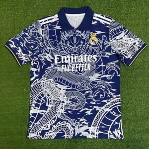 Real Madrid Dragon Pattern Dragon Soccer Jersey Streetwear Look