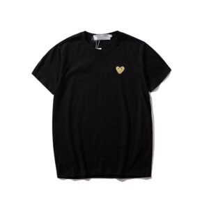 Comme des Garcons PLAY 2021-53 Black Style 2153 Heart Logo T-Shirt Warm Weather