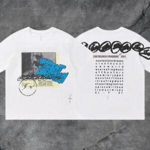 Denim Tears White Graphic T-Shirt Poolside Style