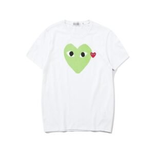 Comme des Garcons PLAY 2023-03 Green Style 2303 Heart Logo T-Shirt Airport Outfit
