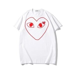 Comme des Garcons PLAY 2023-13 Red Style 2313 Heart Logo T-Shirt Minimal Look
