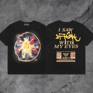 Denim Tears 2031-75 Black Graphic T-Shirt Streetwear Look