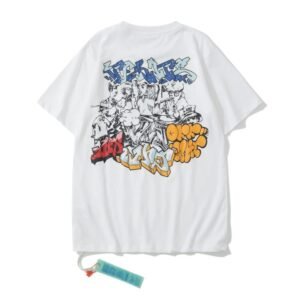 2061-23 White Style 6123 Anime Graphic T-Shirt Daily Styling