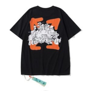 2061-22 Black Style 6122 Anime Graphic T-Shirt Travel Styling