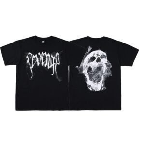 Revenge Black Skull Graphic T-Shirt Weekend Wear
