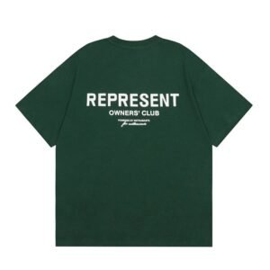 Represent Green Style 801 Owners Club T-Shirt Streetwear Look Logo