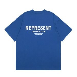 Represent Blue Style 801 Owners Club T-Shirt Airport Outfit Logo