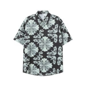 Button-Shirt Styling Black Floral Button Shirt Streetwear Look