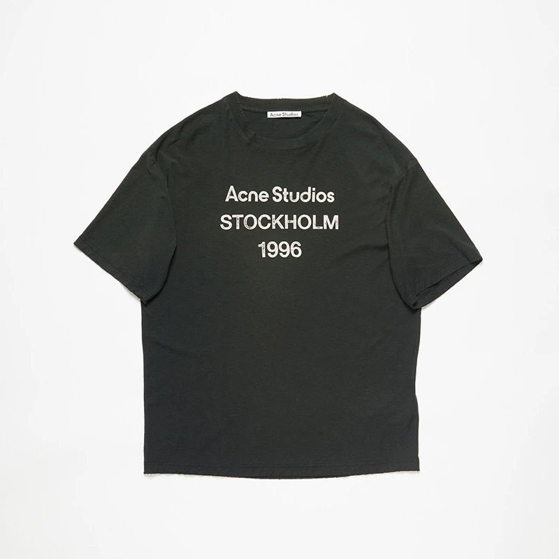 Acne Studios 2090-80 Black Style Ac908026 Stockholm Logo T-Shirt Daily Styling