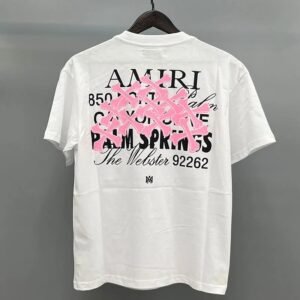 Amiri Pink White Records Graphic T-Shirt Fan Wear