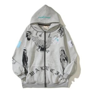 Mastermind Style W09 Zip Hoodie Warm Weather Skull