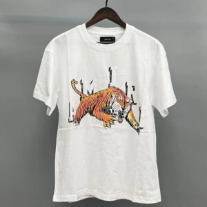 Amiri White Records Graphic T-Shirt Modern Fit