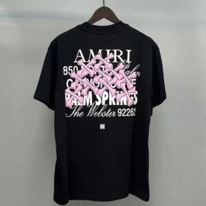 Amiri Pink Black Records Graphic T-Shirt Airport Outfit